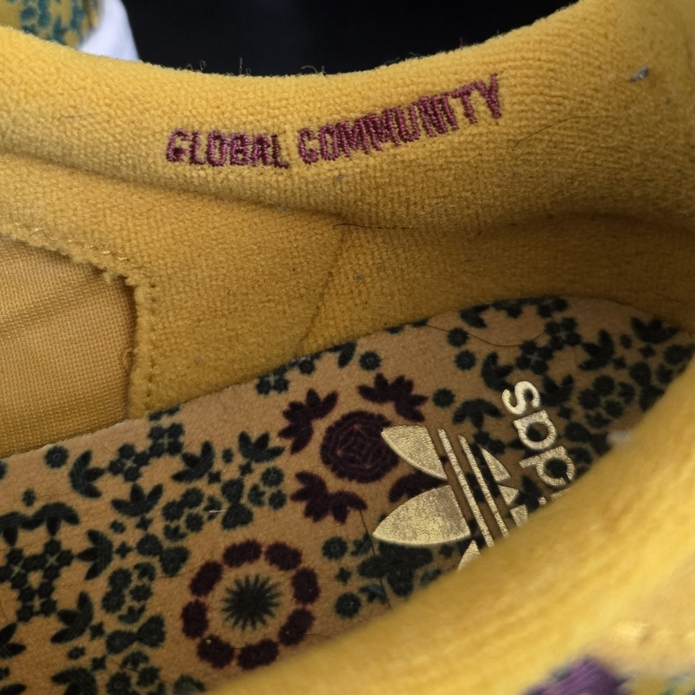 Adidas Yara Campus Floral Yellow Green Sneakers Mens 7.5 Womens 9.5 Rare - Picture 3 of 8